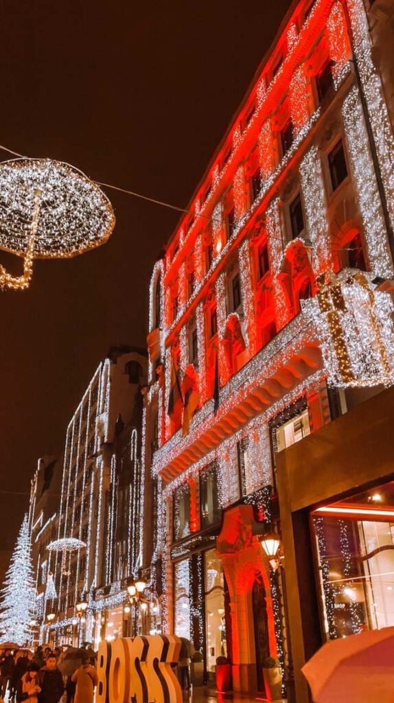 Christmas lights in Budapest