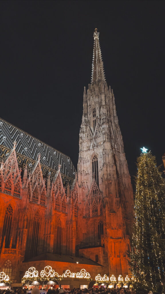 Christmas market at Stephansplatz with St. Stephen’s Cathedral in Vienna