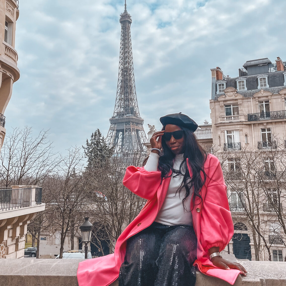 Hidden Eiffel Tower view from Avenue de Camoëns 